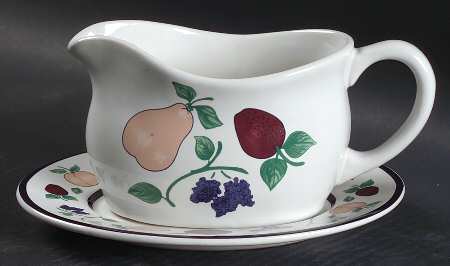 Orchard Medley Gravy Boat & Underplate by Princess House