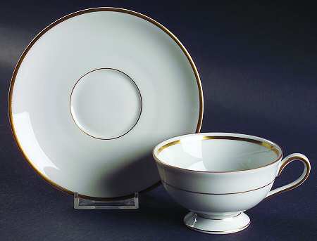 Princess Heritage (Gold Trim) Footed Cup & Saucer Set