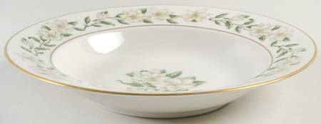 Bridal Wreath Rim Soup Bowl
