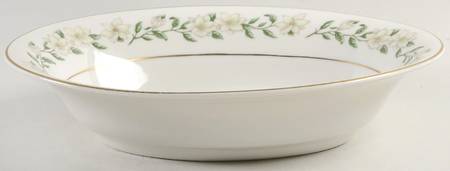 Bridal Wreath 10" Oval Vegetable Bowl