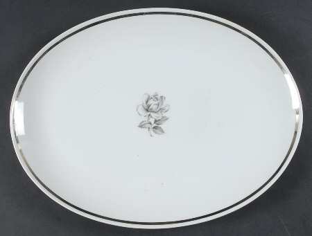 Cameo Rose 14" Oval Serving Platter