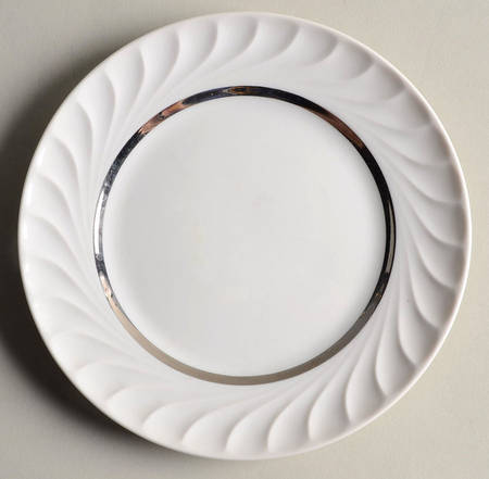 Elegance (Platinum Inner Ring) Bread & Butter Plate by Princess - Empcraft (USA)