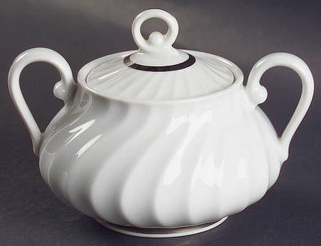 Elegance (Platinum Inner Ring) Sugar Bowl & Lid
