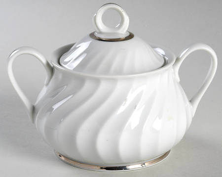 Elegance (Platinum Inner Ring) Sugar Bowl & Lid