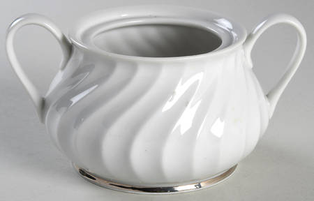 Elegance (Platinum Inner Ring) Sugar Bowl No Lid
