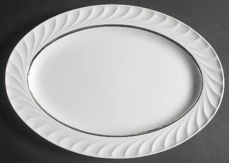 Elegance (Platinum Inner Ring) 16" Oval Serving Platter