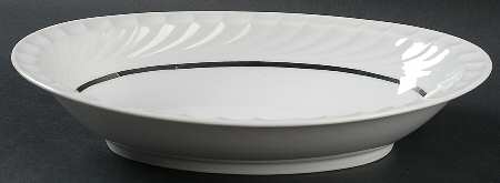 Elegance (Platinum Inner Ring) 10" Oval Vegetable Bowl