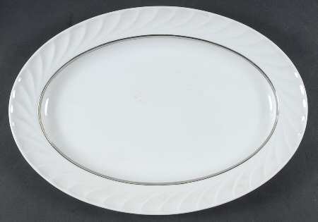 Elegance (Platinum Inner Ring) 14" Oval Serving Platter
