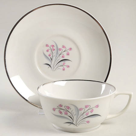 Flair Footed Cup & Saucer Set by Princess - Empcraft (USA)