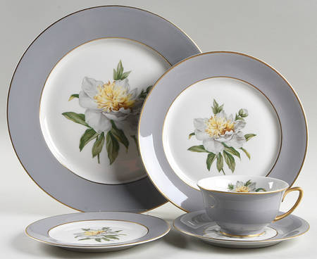 Golden Peony 5 Piece Place Setting