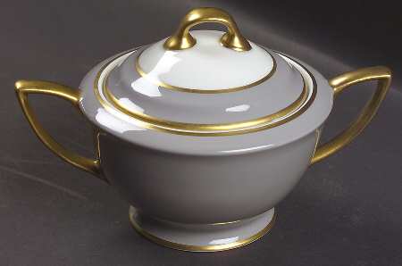 Golden Peony Sugar Bowl & Lid