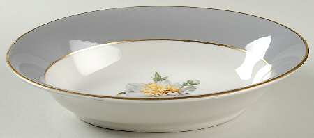 Golden Peony 10" Oval Vegetable Bowl
