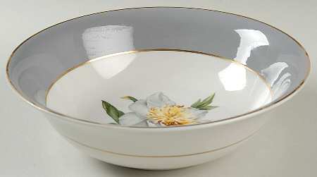 Golden Peony 9" Round Vegetable Bowl