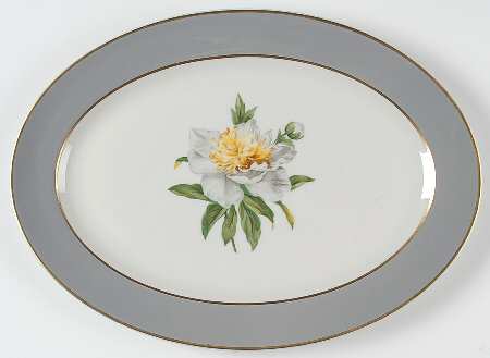 Golden Peony 15" Oval Serving Platter by Princess - Empcraft (USA)
