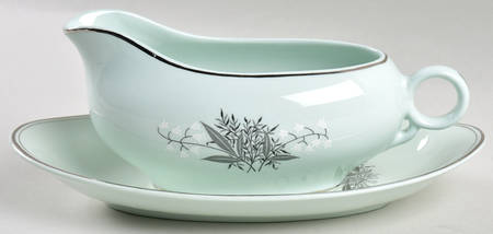 Lady Empire (Platinum Trim) Gravy Boat & Underplate
