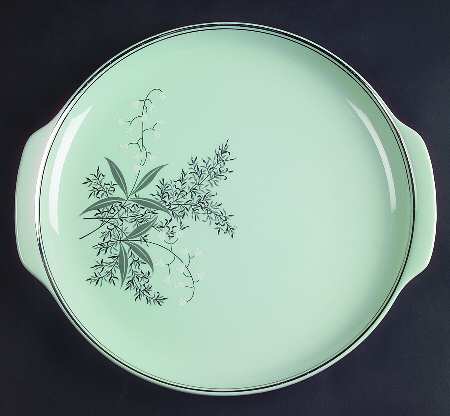 Lady Empire (Platinum Trim) Handled Cake Plate