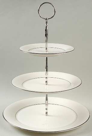 Silver Tiara 3-Tiered Serving Tray (DP, SP, BB)