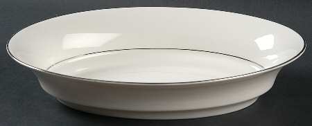 Silver Tiara 10" Oval Vegetable Bowl