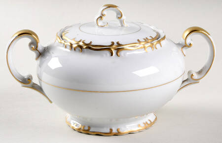 Golden Baroque Sugar Bowl & Lid