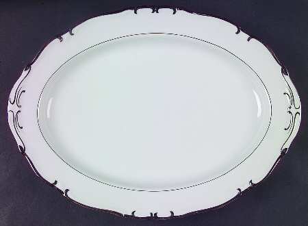 Silver Baroque 14" Oval Serving Platter