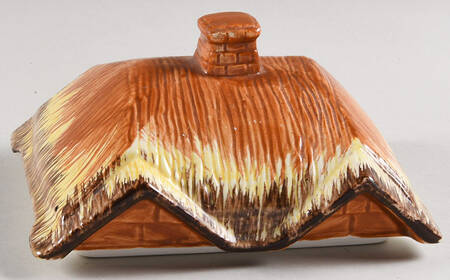 Ye Olde Cottage Lid for Biscuit Barrel No Removeable Top Handle
