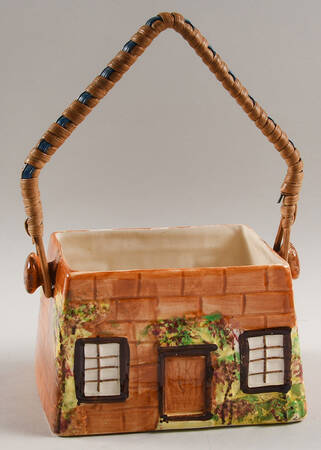 Ye Olde Cottage Biscuit Barrel No Lid