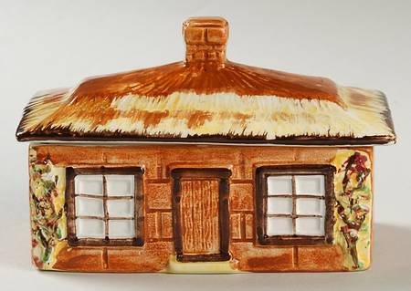 Ye Olde Cottage Butter Box & Lid
