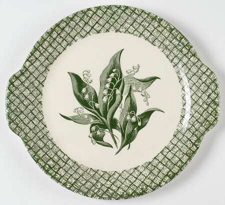 Lily of The Valley Handled Cake Plate