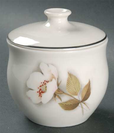 Ivory Rose Sugar Bowl & Lid