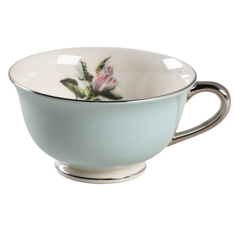 Rosa Mundi Footed Cup