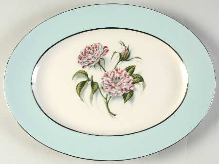 Rosa Mundi 13" Oval Serving Platter