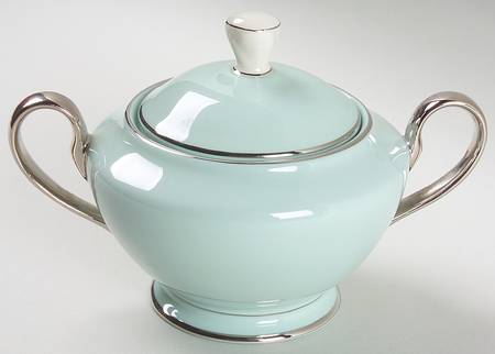 Rosa Mundi Sugar Bowl & Lid