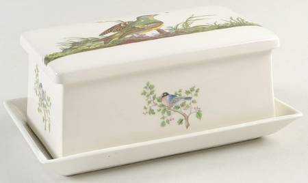 Birds of Britain 1/2 Pound Butter Dish No Lid