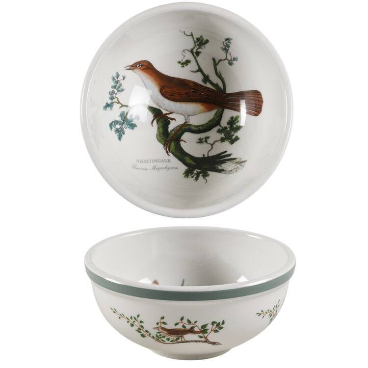 Birds of Britain Individual Salad Bowl with Green Band