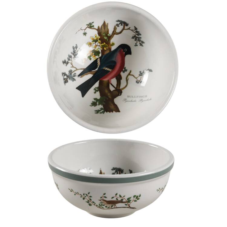 Birds of Britain Individual Salad Bowl with Green Band