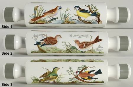 Birds of Britain Rolling Pin with Green Band