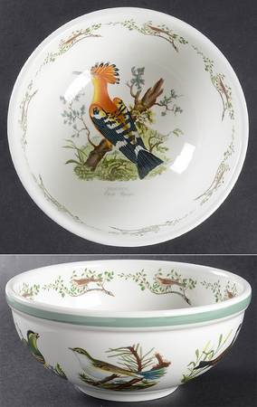 Birds of Britain 7" Salad Serving Bowl with Green Band