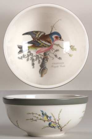 Birds of Britain Individual Salad Bowl with Green Band