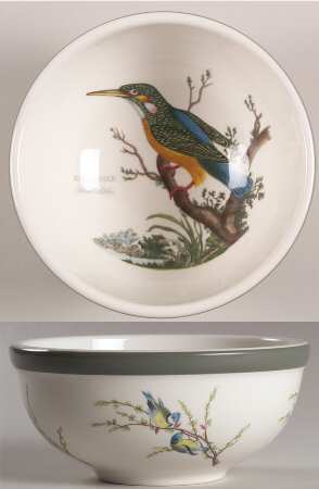 Birds of Britain Individual Salad Bowl with Green Band