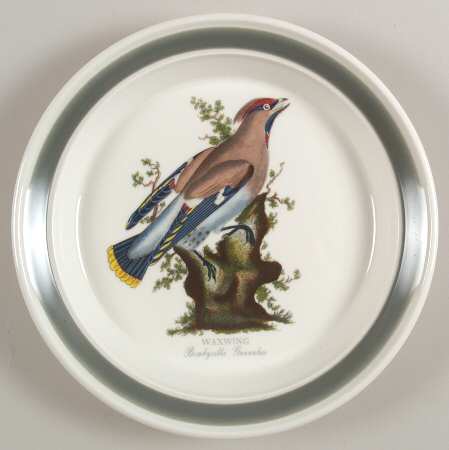 Birds of Britain Salad Plate with Green Band