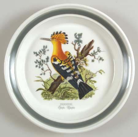 Birds of Britain Salad Plate with Green Band