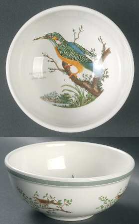 Birds of Britain Individual Salad Bowl with Green Band