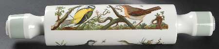 Birds of Britain Rolling Pin with Green Band