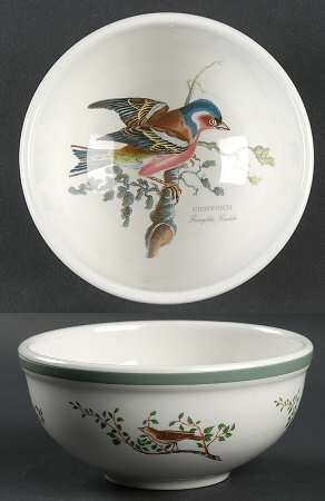 Birds of Britain Individual Salad Bowl with Green Band