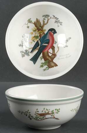 Birds of Britain Individual Salad Bowl with Green Band