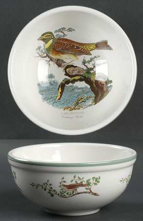 Birds of Britain Individual Salad Bowl with Green Band