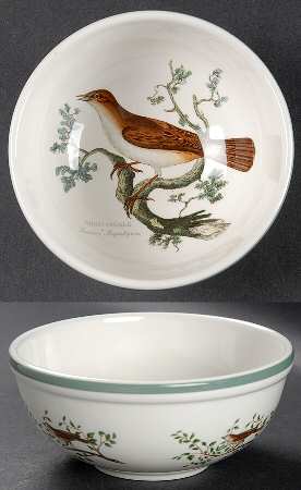 Birds of Britain Individual Salad Bowl with Green Band