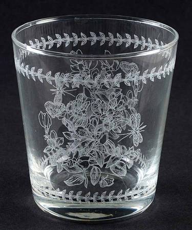 Botanic Garden 8 Oz Glassware Etch Flared Tumber