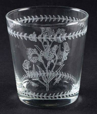 Botanic Garden 8 Oz Glassware Etch Flared Tumber