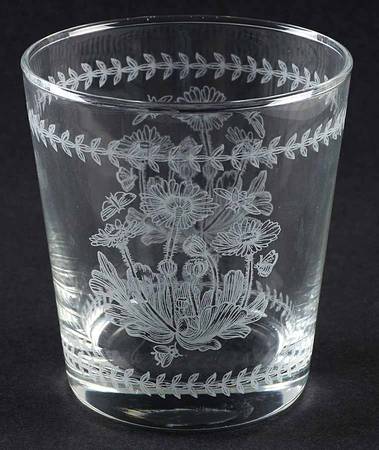 Botanic Garden 8 Oz Glassware Etch Flared Tumber